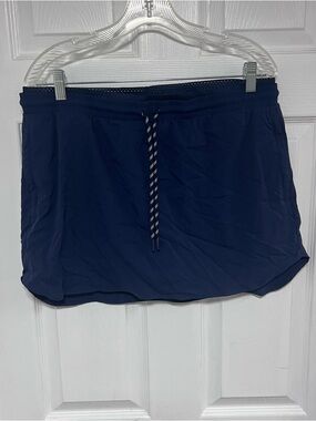 Women’s Navy Active Skort with Drawstring Member’s Mark Woven Trek Size XL